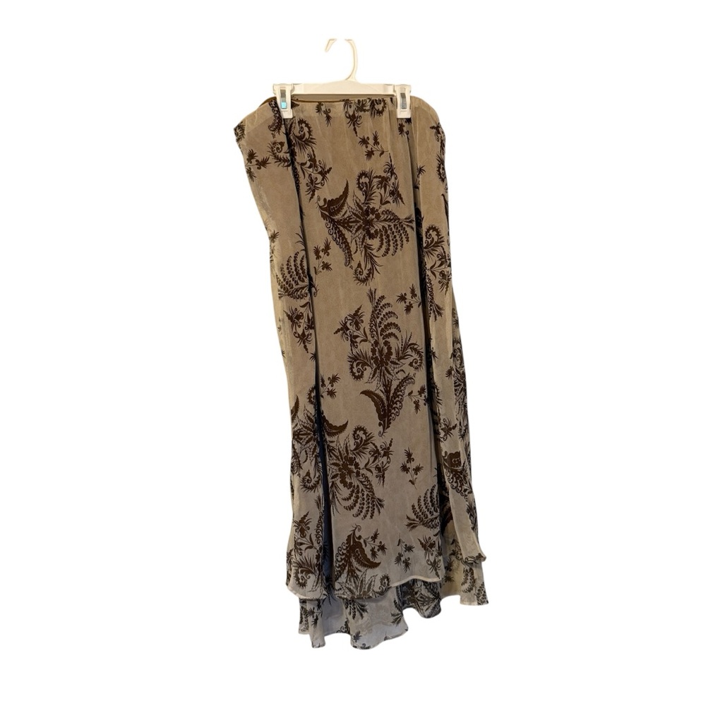Vintage Brown Patterned Skirt